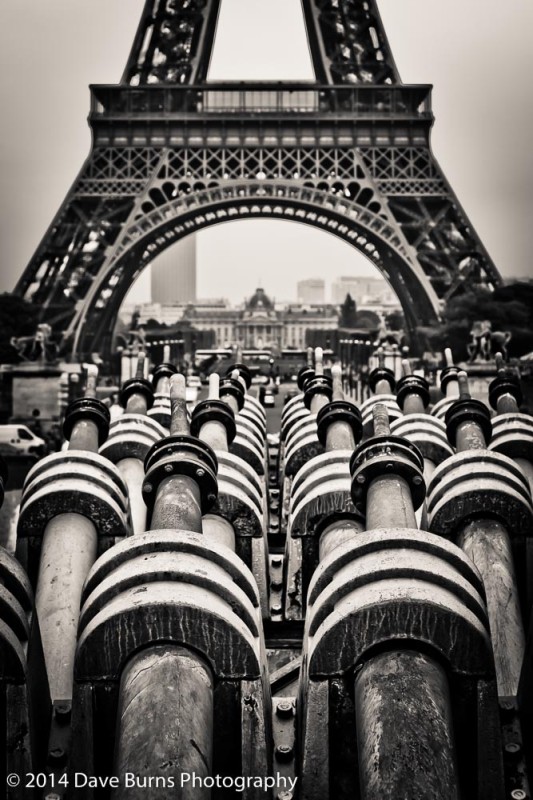 Eiffel Tower and Water Cannons