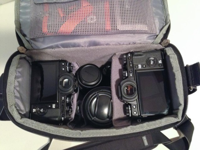 How I packed my bag with two X-T1's and lenses